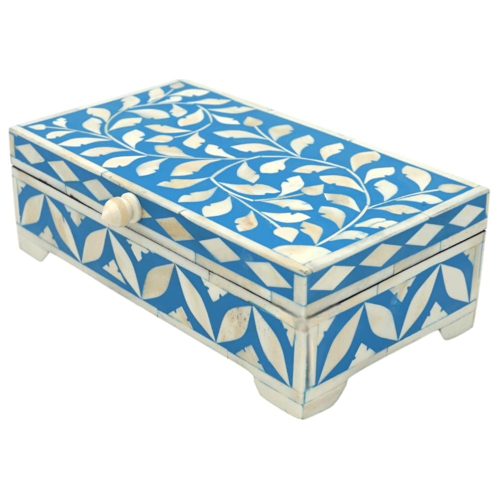 Blue and White Keepsake Box Hand-crafted image 3