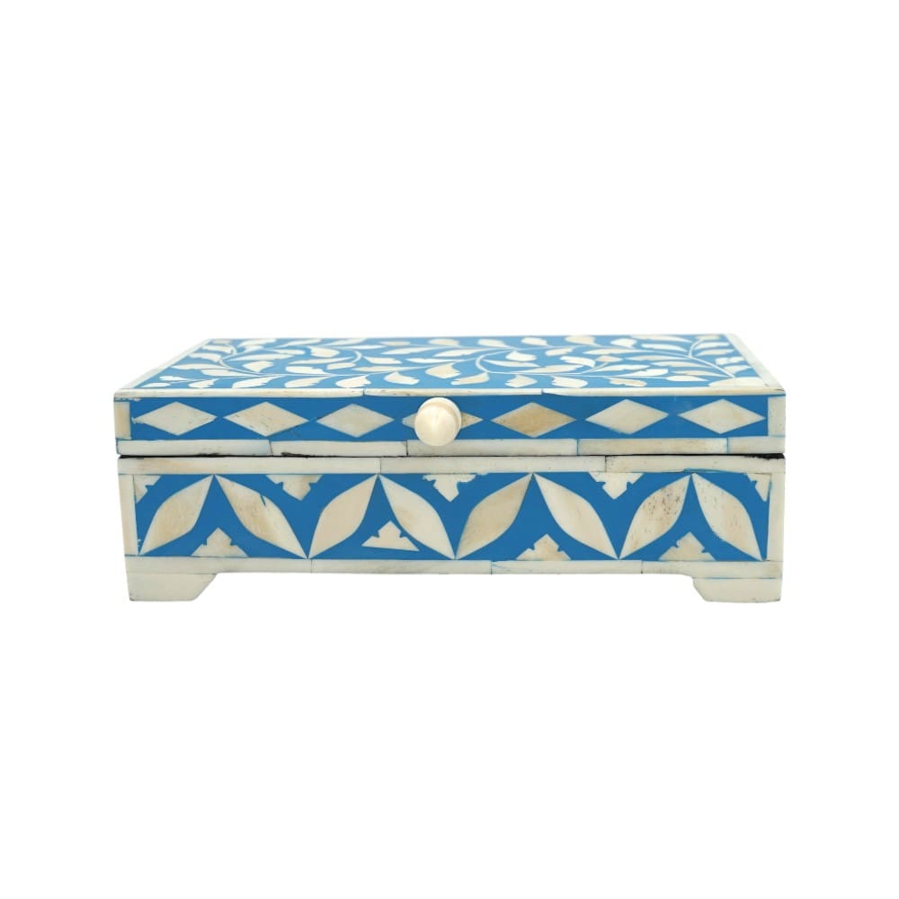 Blue and White Keepsake Box Hand-crafted image 2