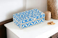 Blue and White Keepsake Box Hand-crafted image 0