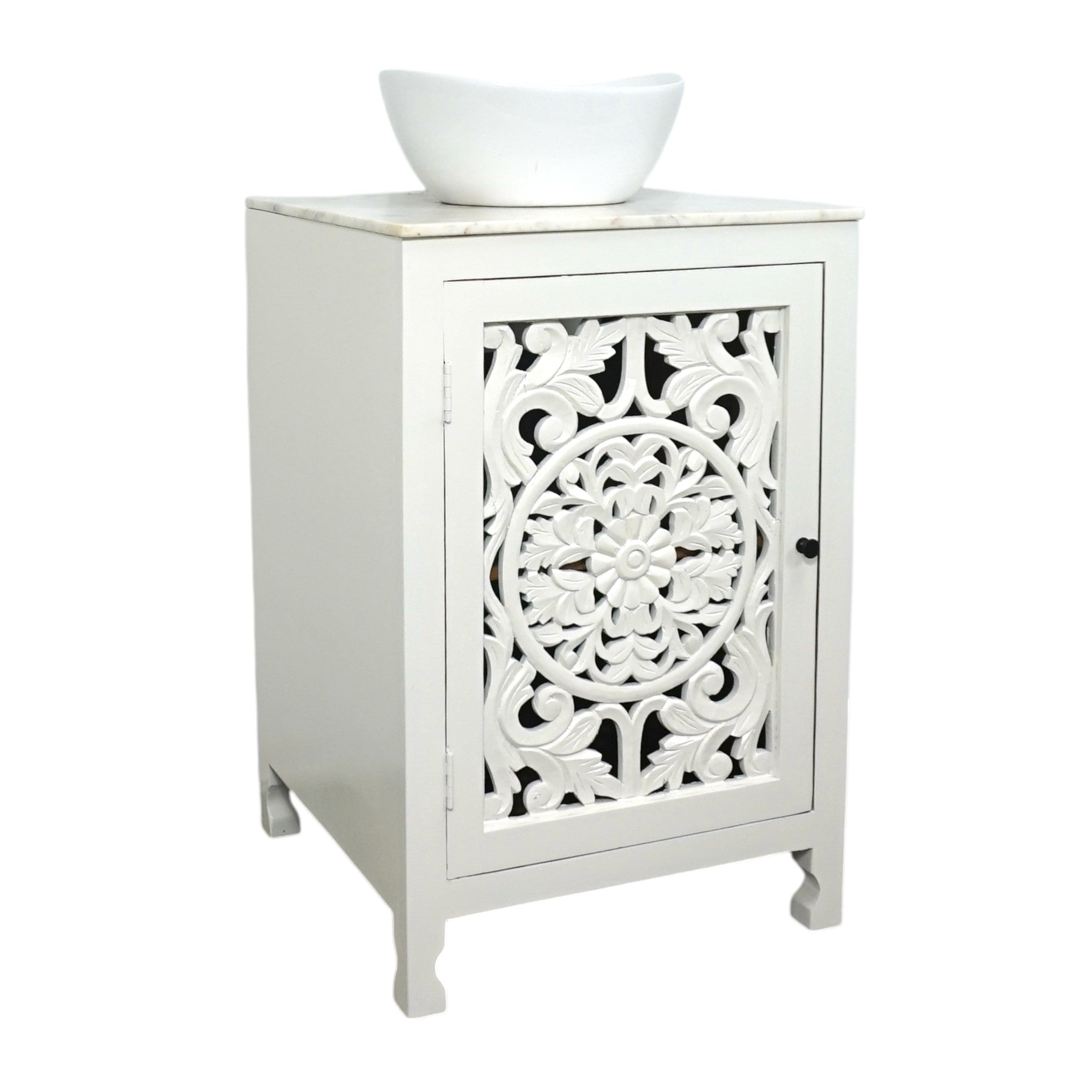 Hand-carved 24″ Vanity Stunning Natural Wood