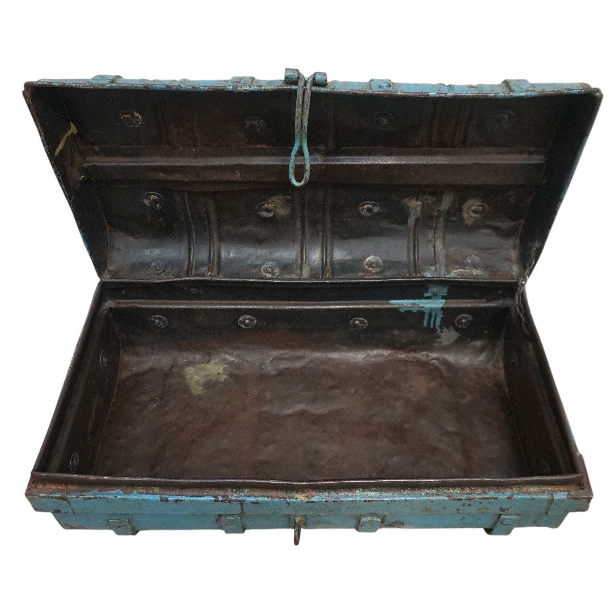 Vintage Metal Travel Trunk | Rustic Storage | Unique Gift