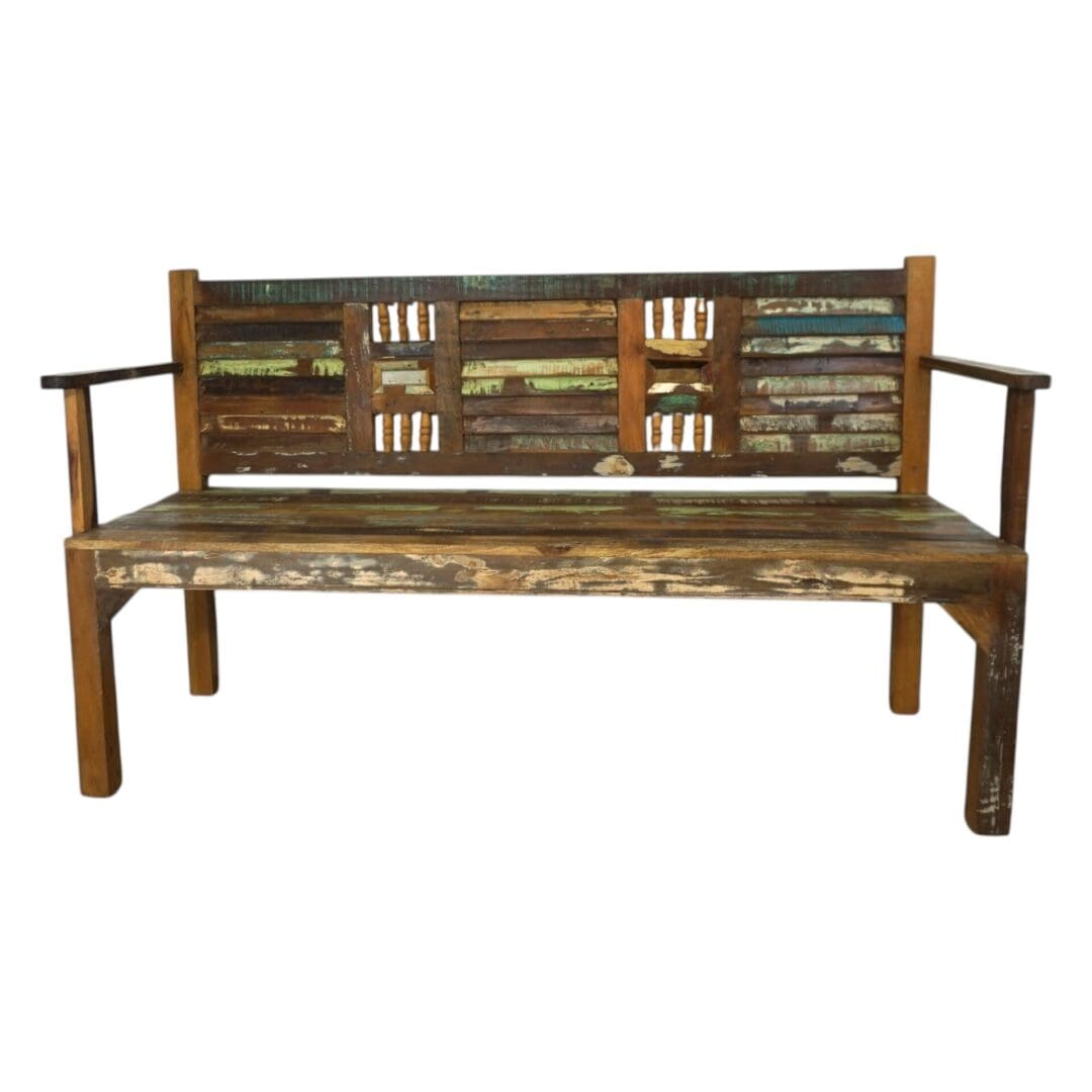 Hand-Crafted Reclaimed Wood Bench image 9