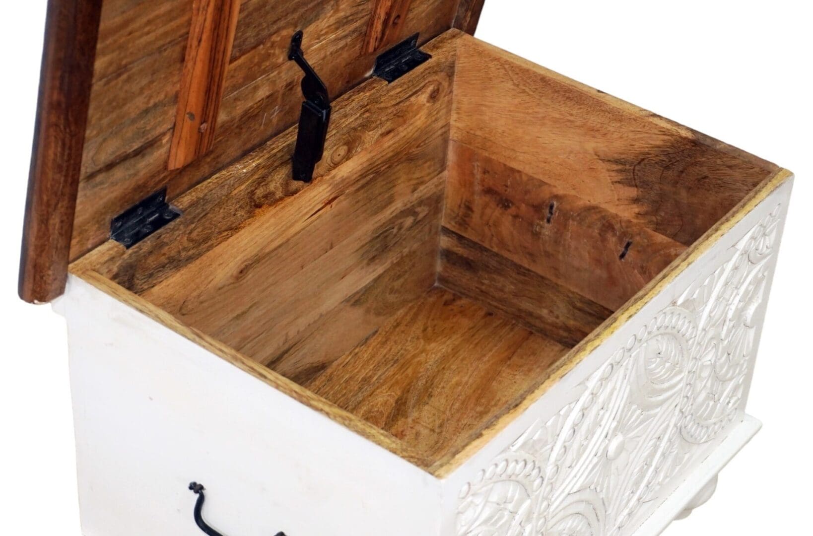 Small Hand-carved Geometric Trunk image 5