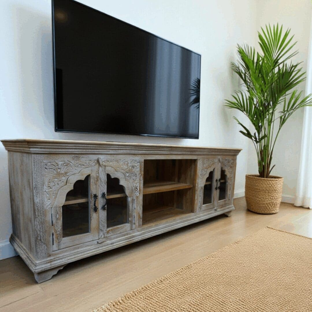 Large Hand-crafted Arched Credenza image 6