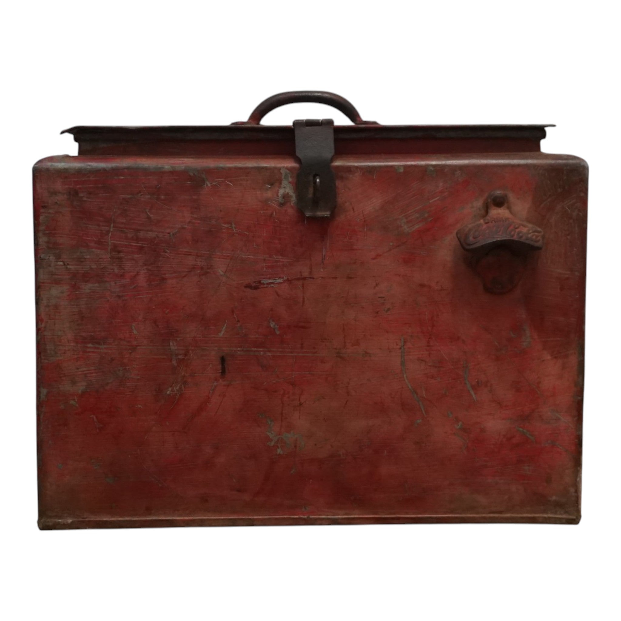 Vintage Coca-Cola Metal Cooler | Original Bottle Opener & Patina Finish