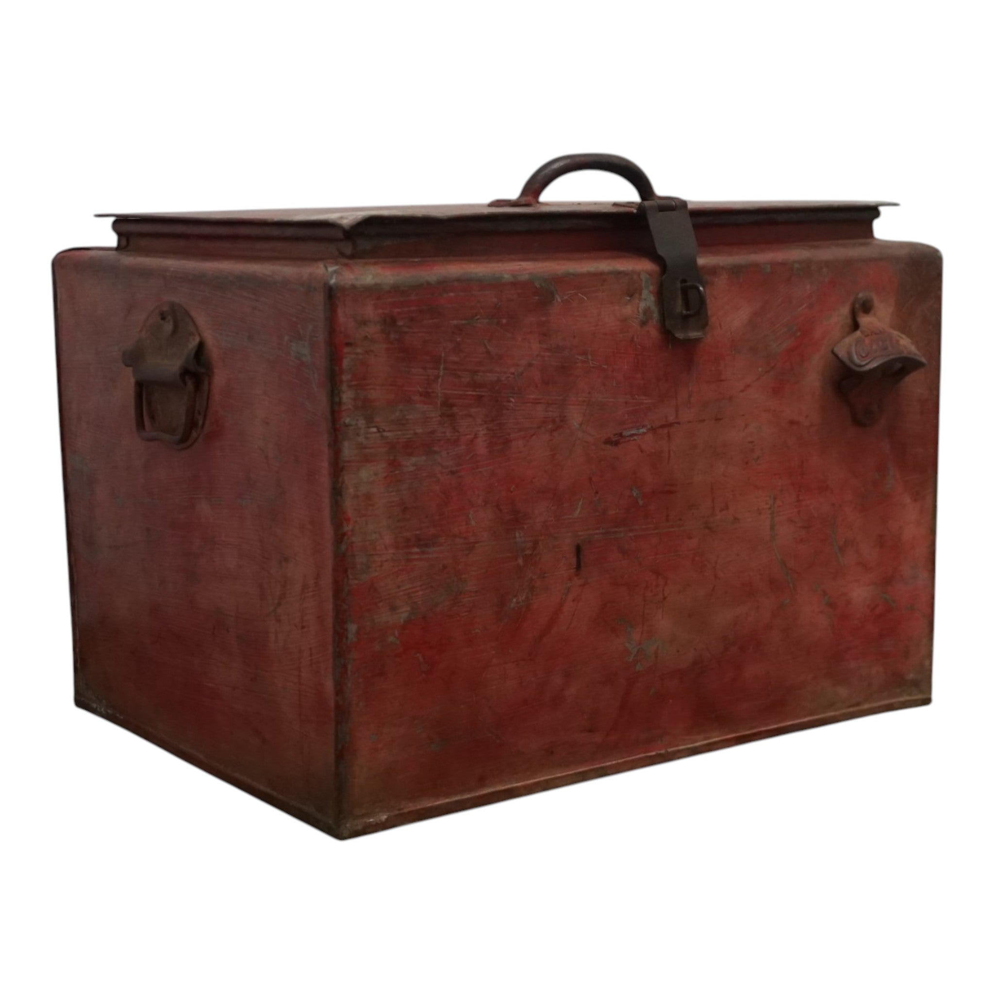 Vintage Coca-Cola Metal Cooler | Original Bottle Opener & Patina Finish