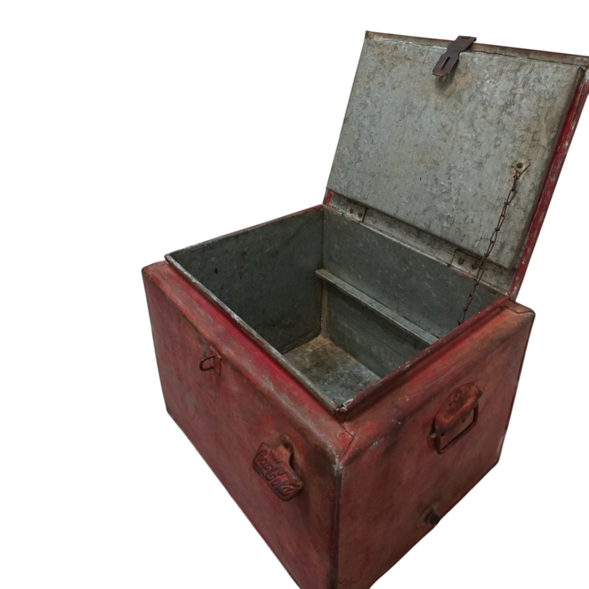 Vintage Coca-Cola Metal Cooler | Original Bottle Opener & Patina Finish