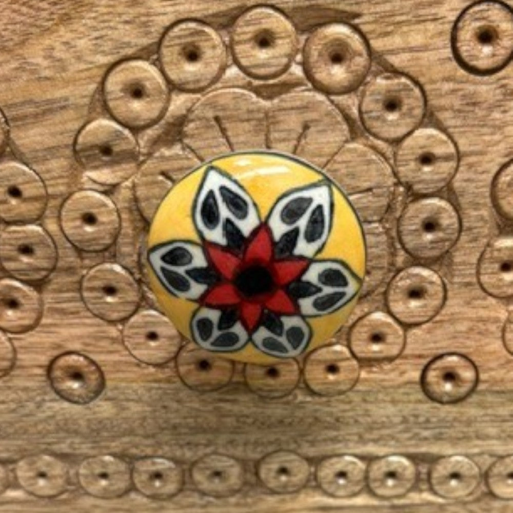 Hand-Painted Ceramic Drawer Handles | Unique Boho & Vintage Styles