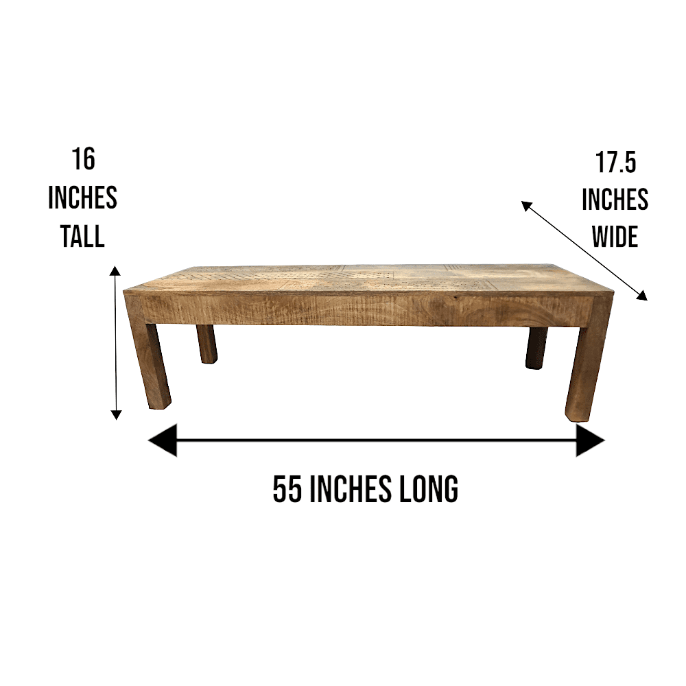 Natural Wood Coffee Table or Entry Bench image 7