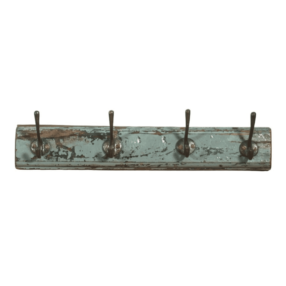 4-Hook Coat Rack Reclaimed Wood image 4