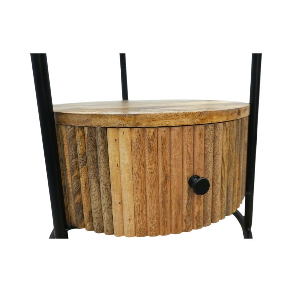 Hand-crafted Mango Wood Round Side Table image 8