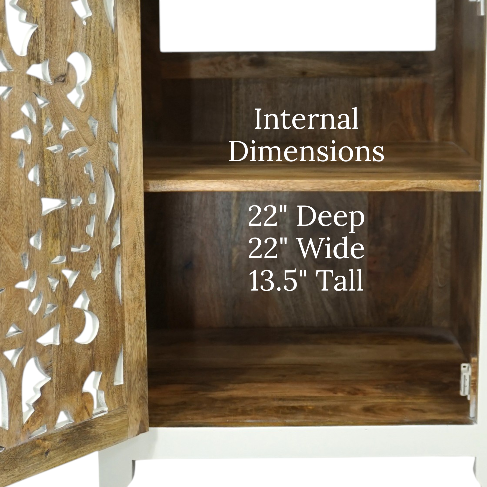 Hand-carved 24″ Vanity Stunning Natural Wood