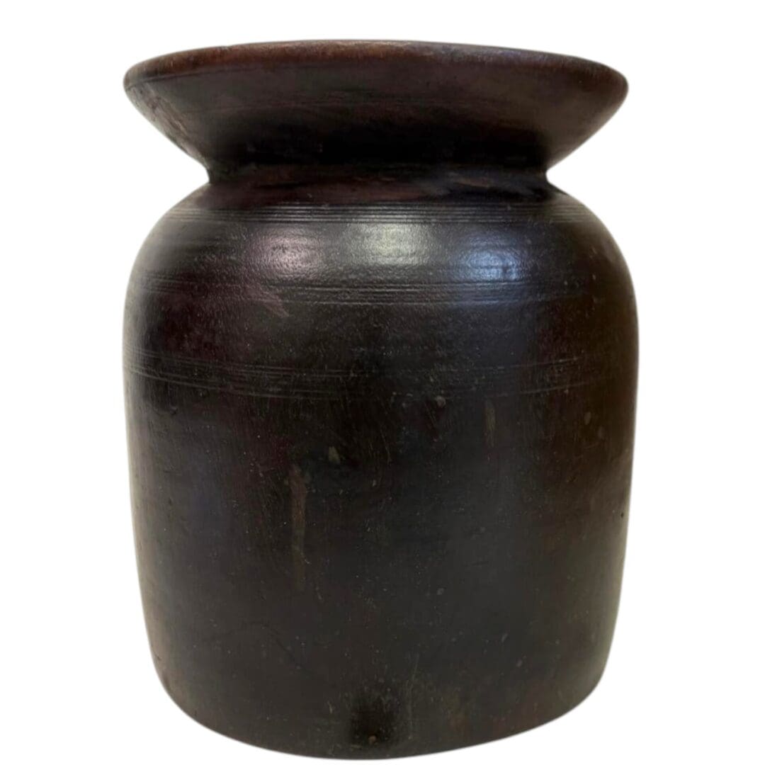 Vintage Acacia Wood Vase Rustic Decor image 18