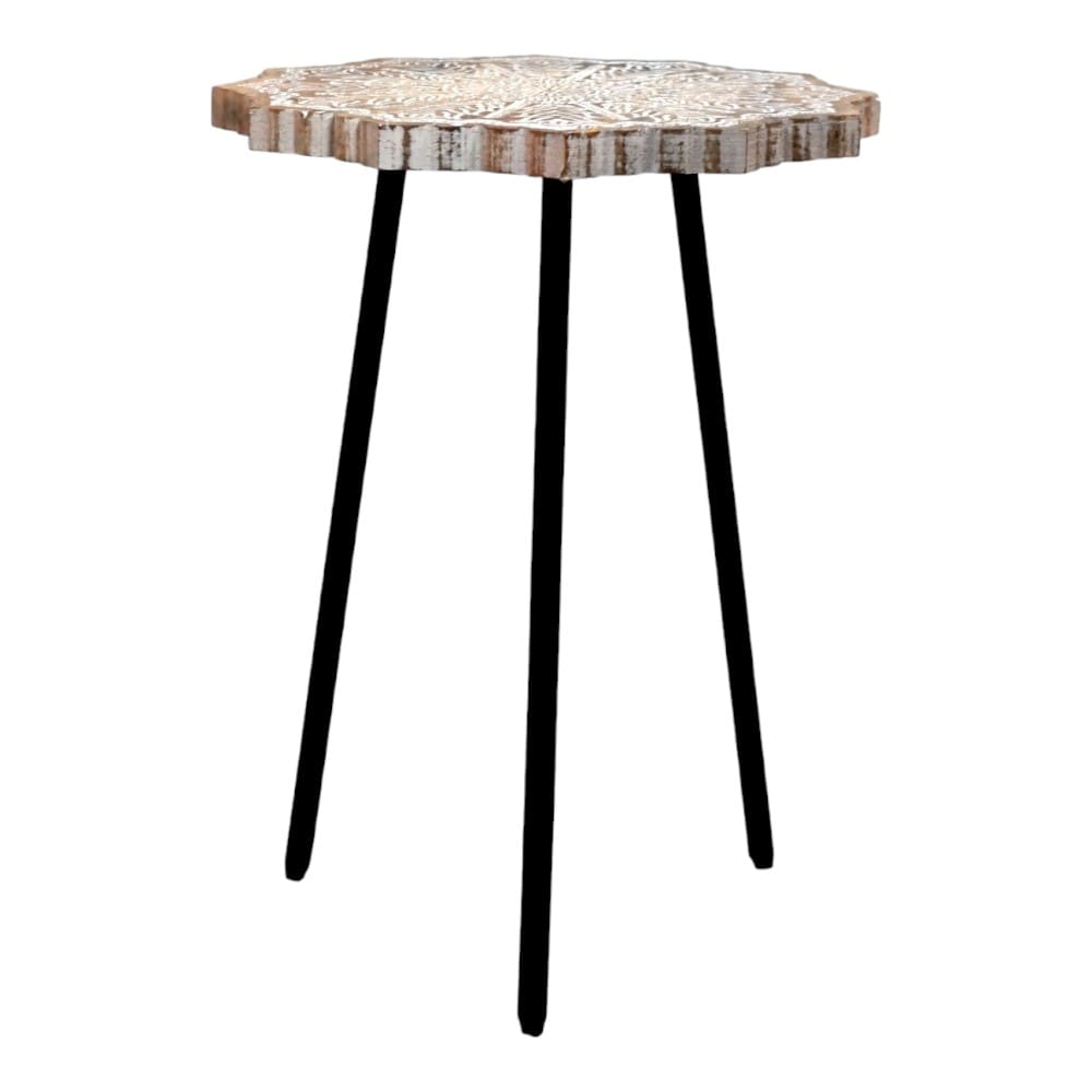 Unique Mango Wood Mandala Accent Table 3 Sizes image 3