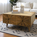 Sunburst Coffee Table with Hidden Storage image 0