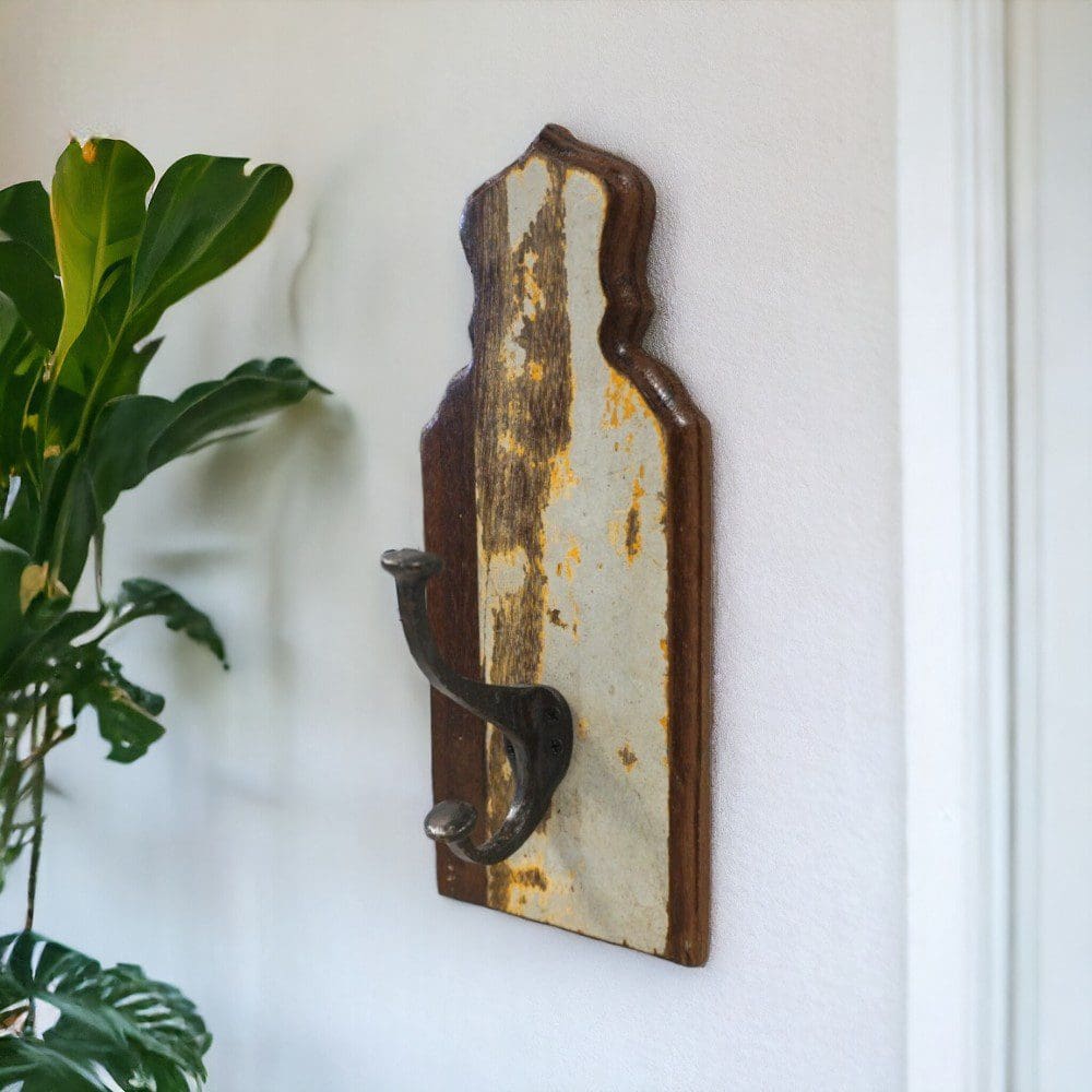 Single Hook Coat Rack Reclaimed Wood image 5