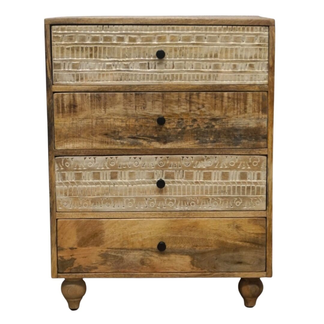 Handmade 4-Drawer Mango Wood Dresser
