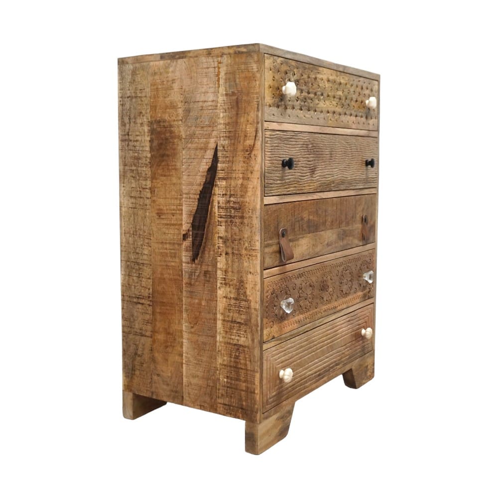 Unique Tall Dresser with 5 Deep Drawers image 6