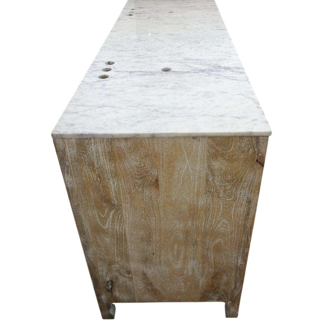 Natural Wood Double Vanity Gorgeous Hand-carved Detail image 19