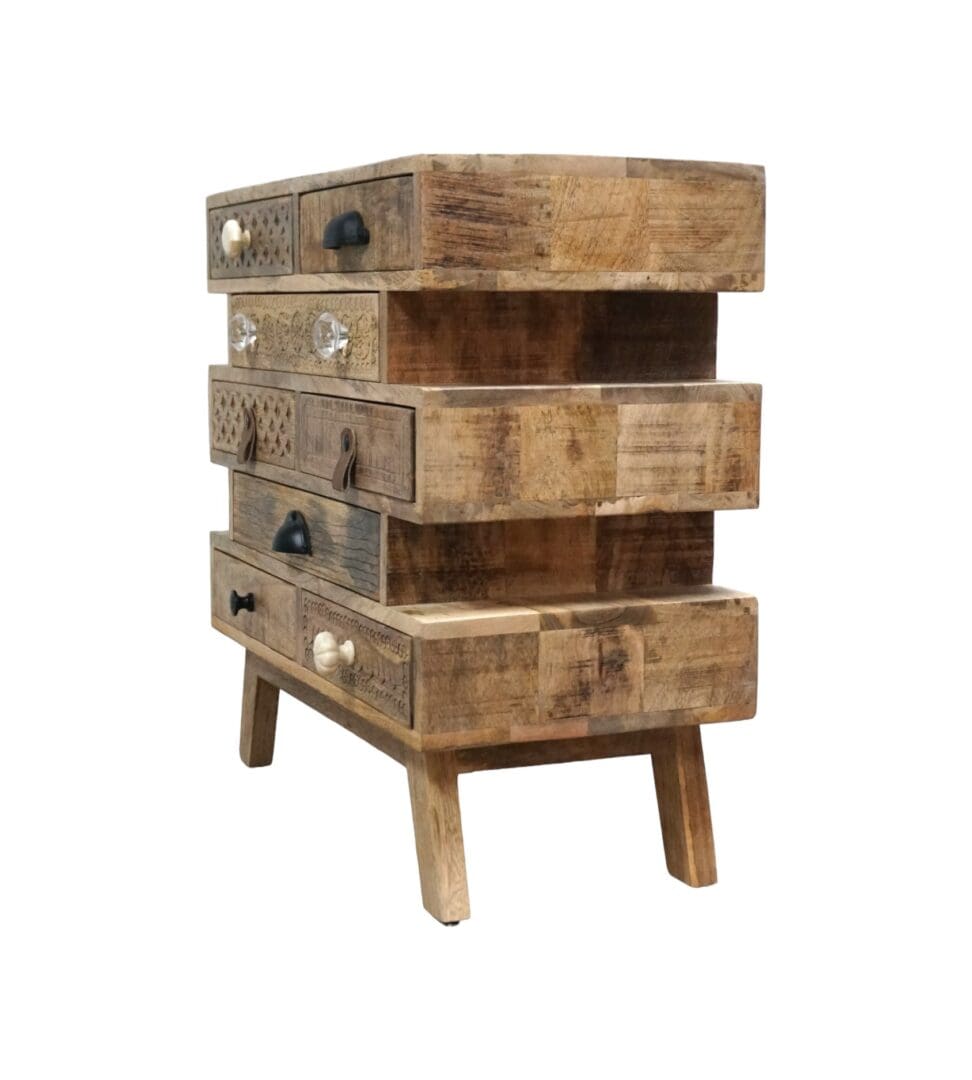 Unique Multi-Drawer Side Table image 5