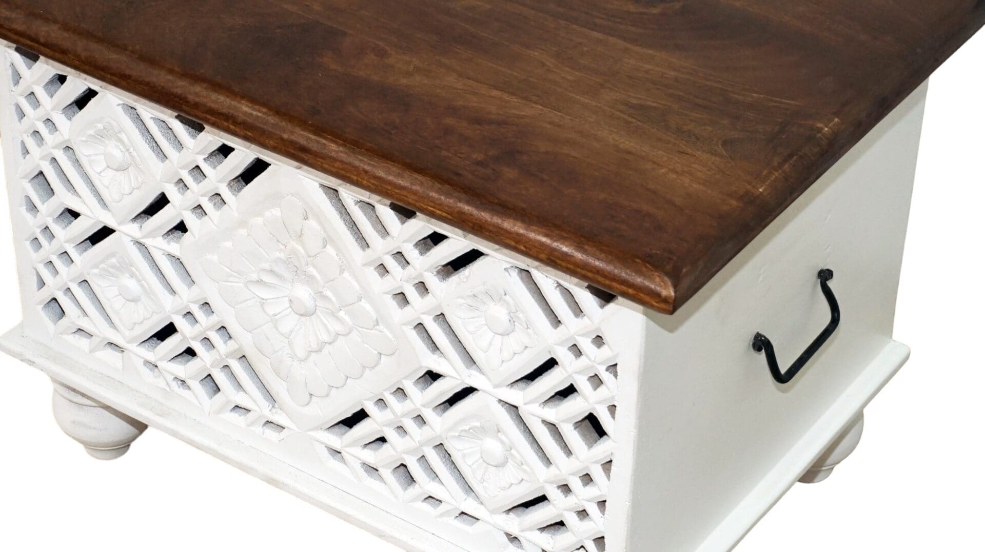 Small Hand-carved Geometric Trunk image 3