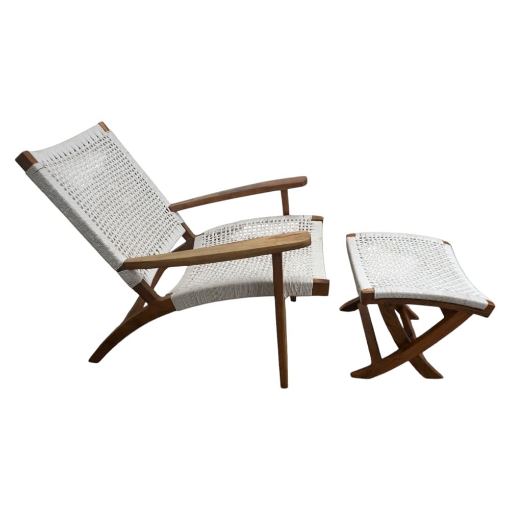 Hand-crafted Chair with Matching Footrest image 3