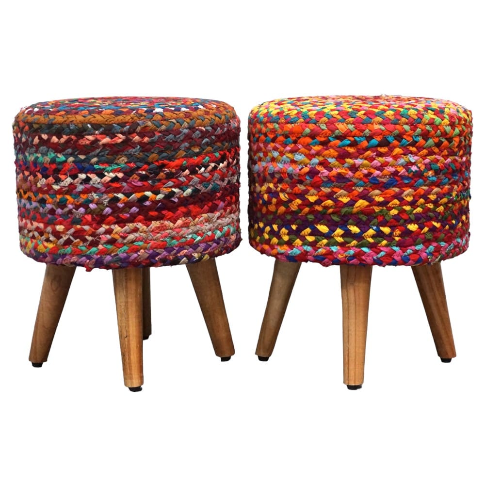 Hand-crafted Jute Stool Multiple Color Options image 17