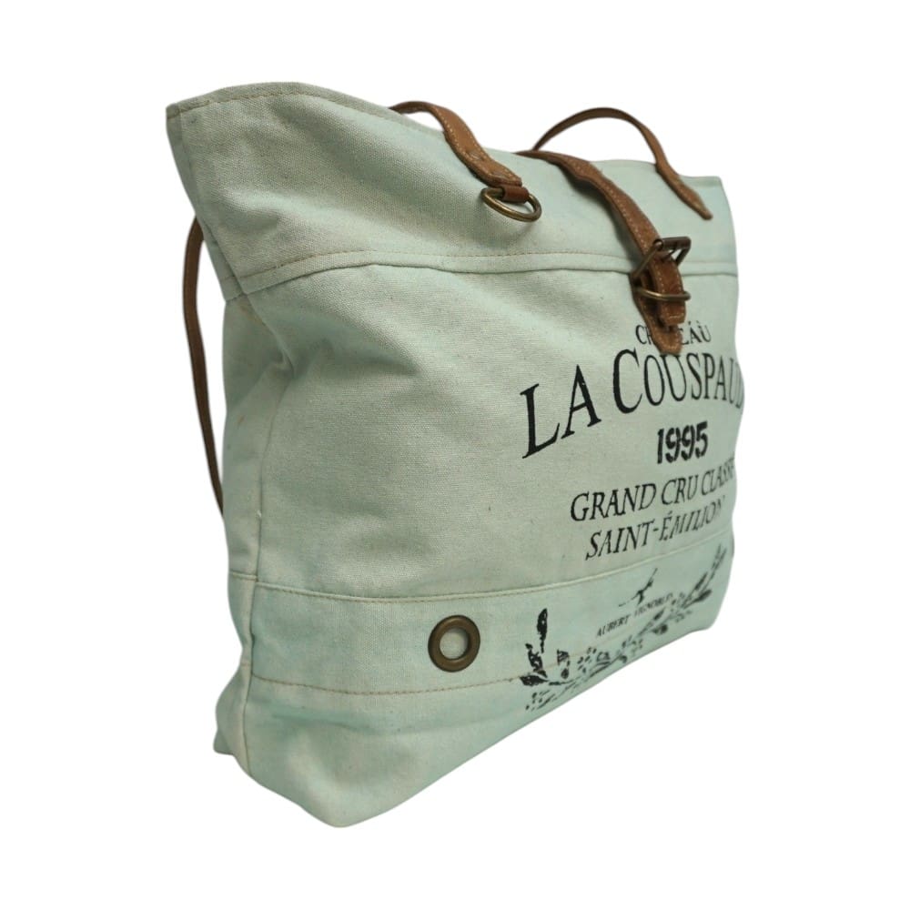 Cotton Canvas Light Blue Tote Bag image 2