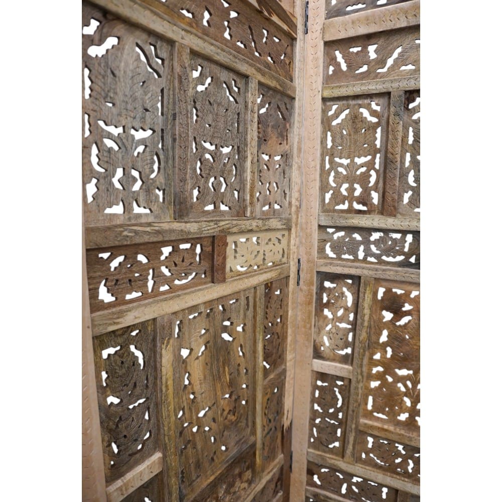 Hand-Crafted Wood Screen Room Divider image 4