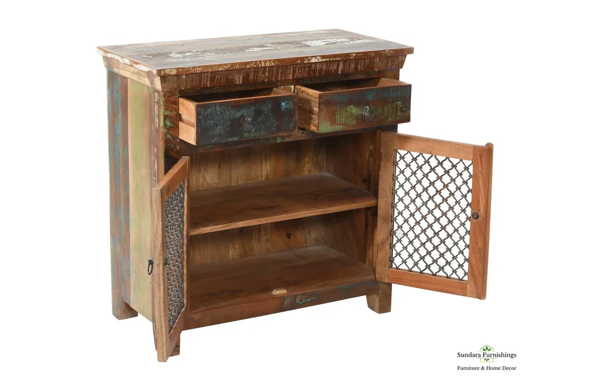 Reclaimed Wood Buffet Cabinet Rustic Beauty image 2