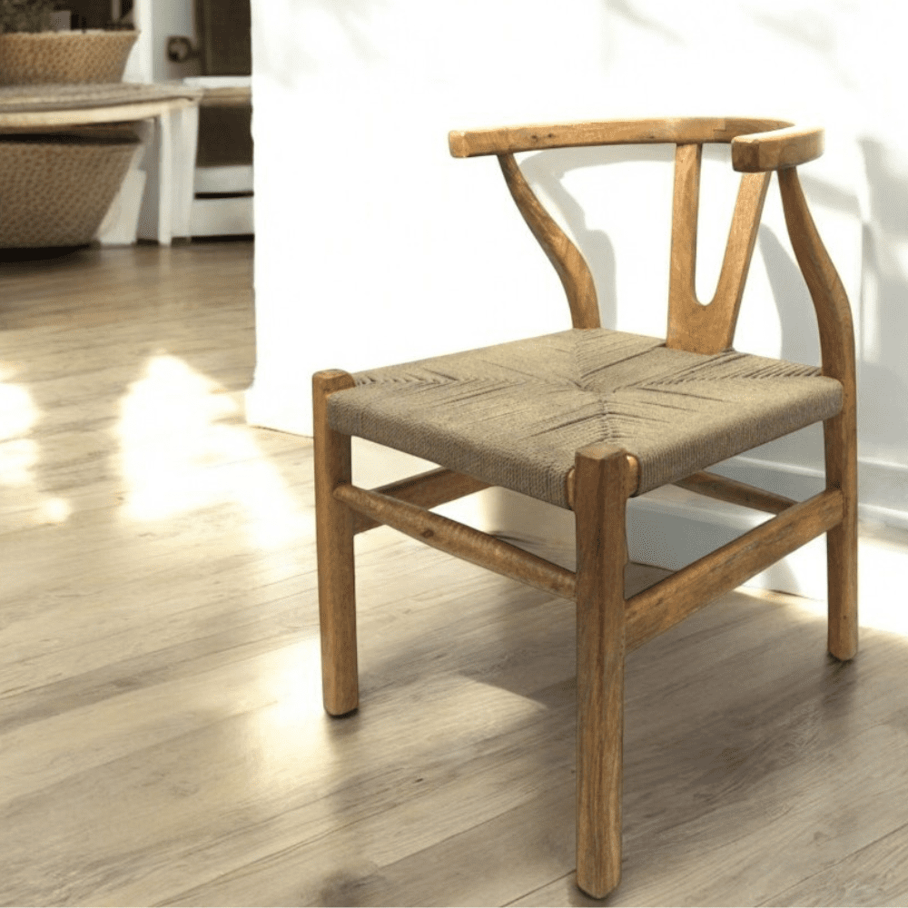 Wishbone Chair Hand-crafted Natural Solid Wood image 0