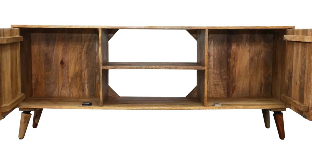 TV Stand Hand-crafted with a Stunning Sunburst Design image 6
