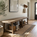 Handmade Mango Wood Dining Bench | Rustic Solid Wood Farmhouse Bench 71 Inch