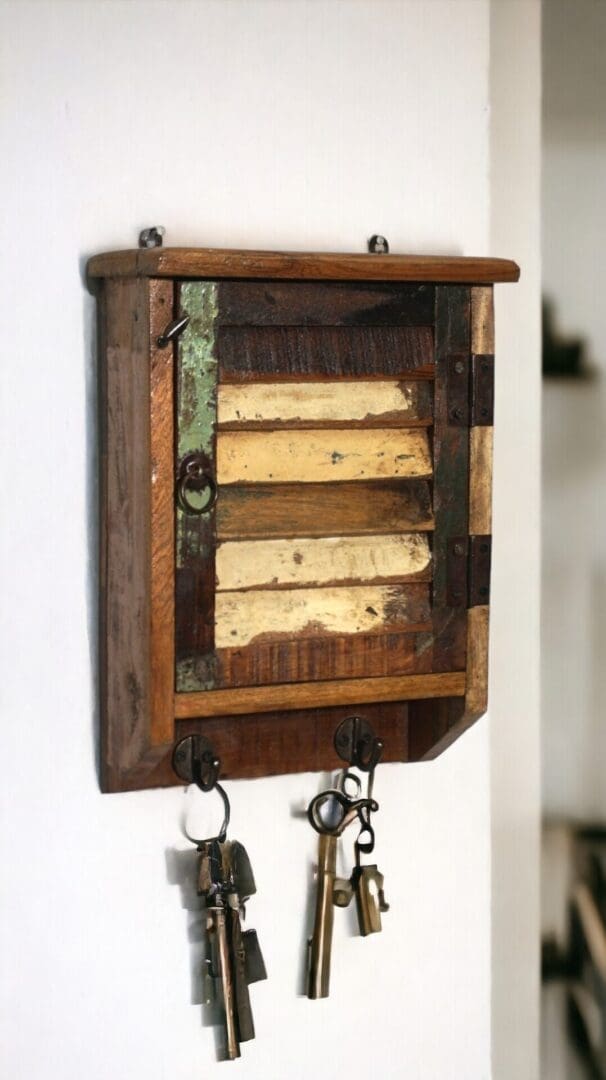 Farmhouse Style Key Cupboard Reclaimed Wood image 0