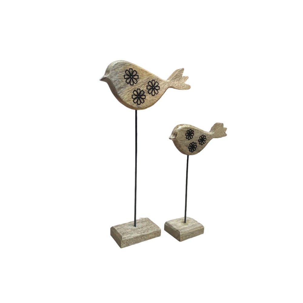 Hand-crafted Set of Two Decorative Birds image 2