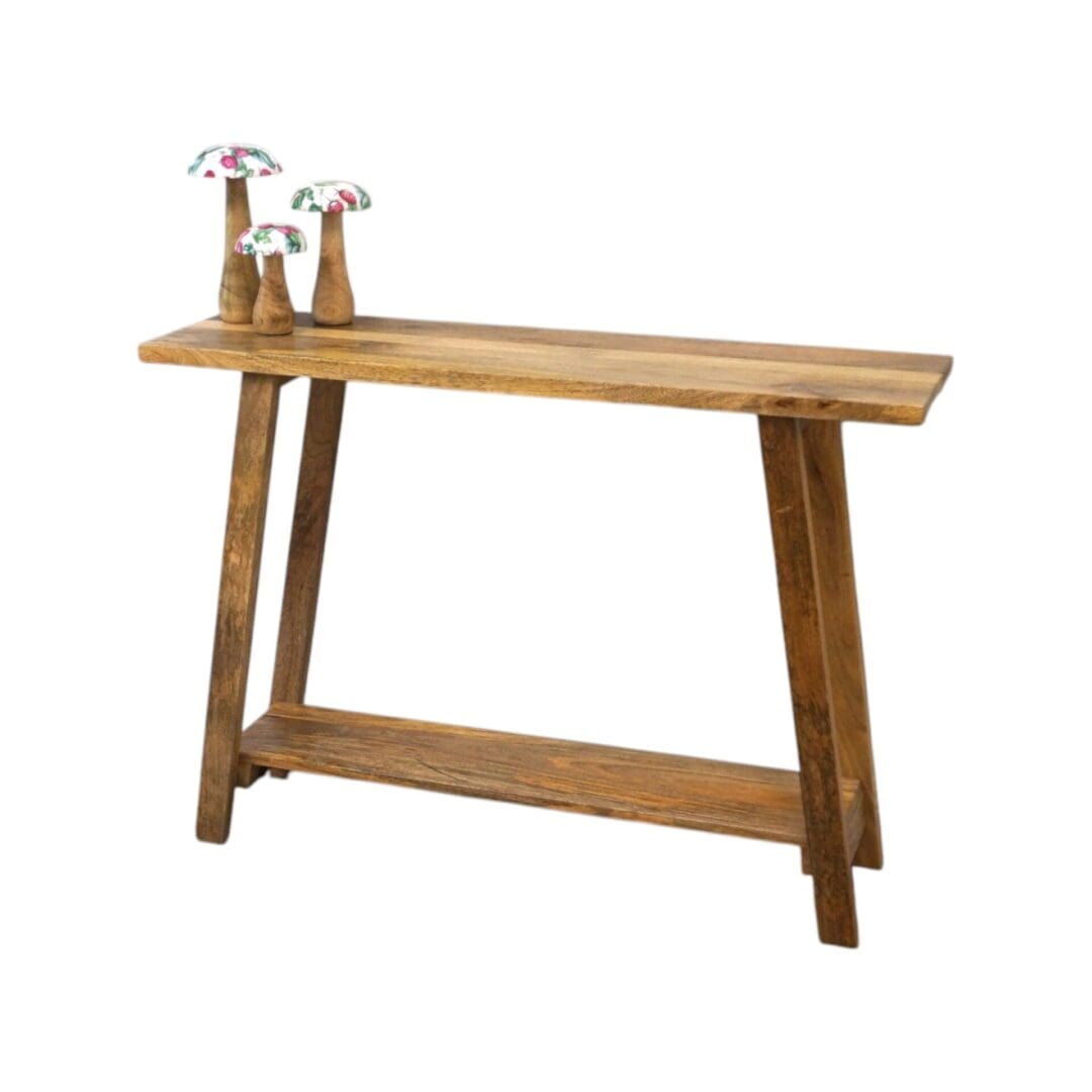 Rustic Natural Mango Wood Console Table image 4