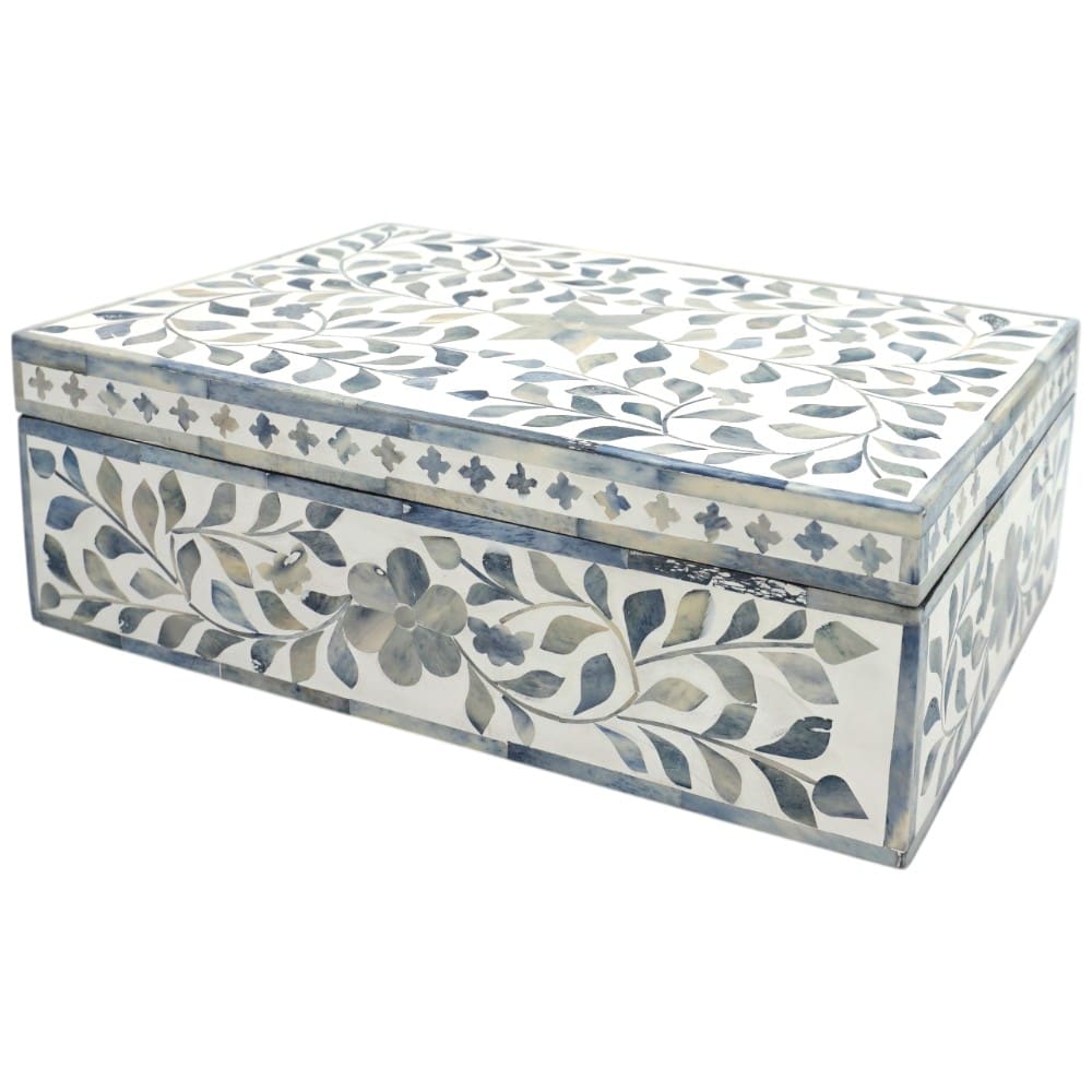 Large Blue and White Inlay Box image 2