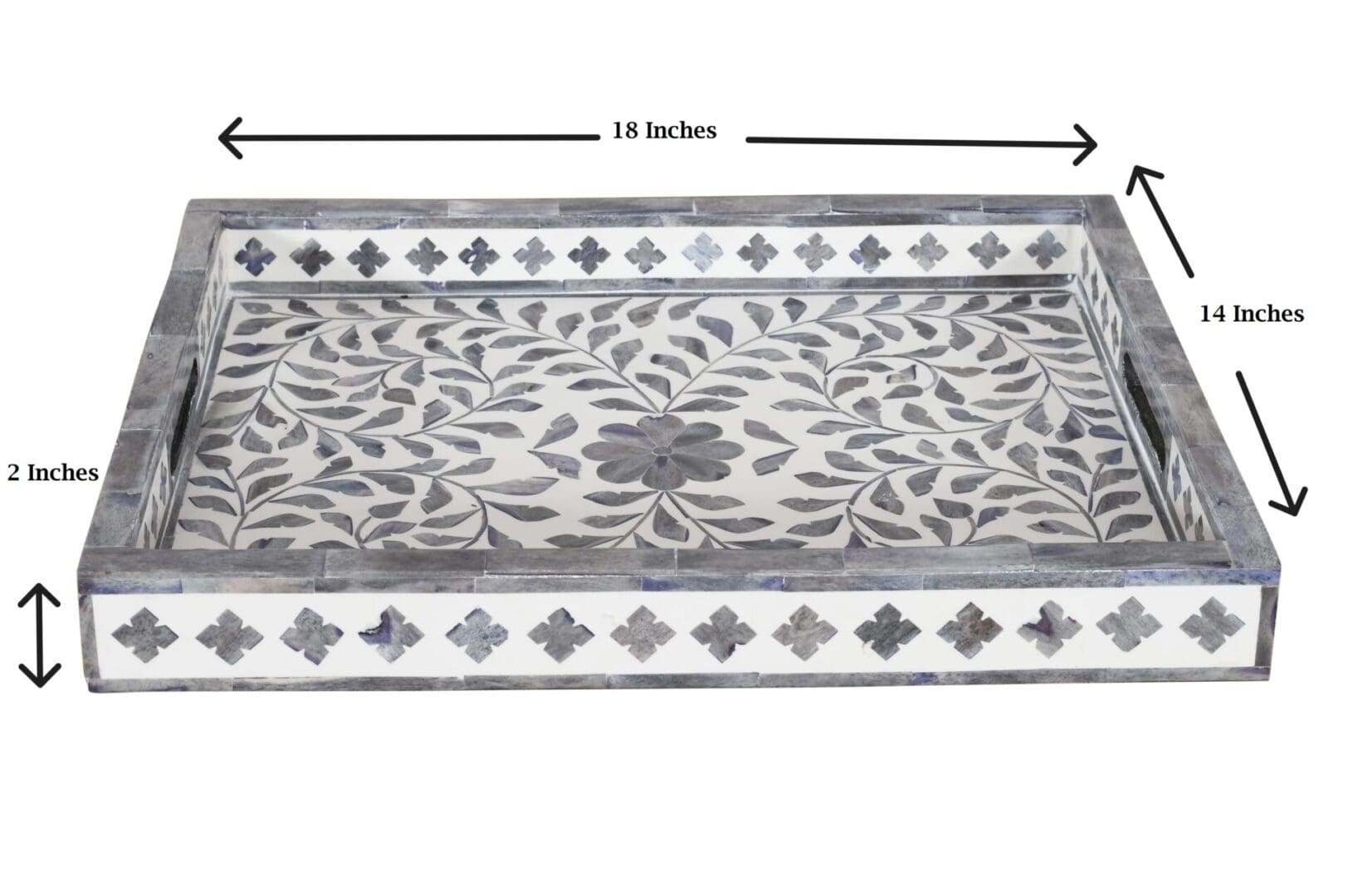 Gray and White Decorative Tray image 7