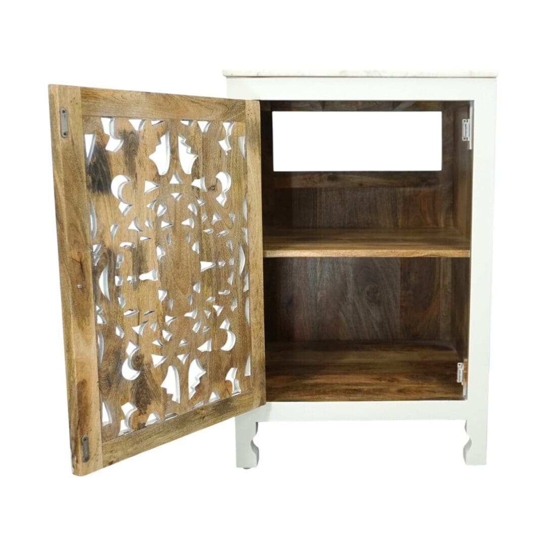 Hand-crafted White 24" Solid Wood Vanity image 4