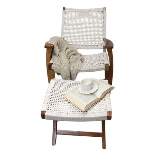 Hand-crafted Chair with Matching Footrest image 1