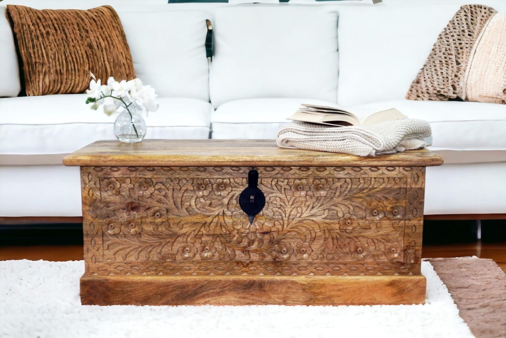 Natural Wood Trunk Hand-Carved Beauty image 0