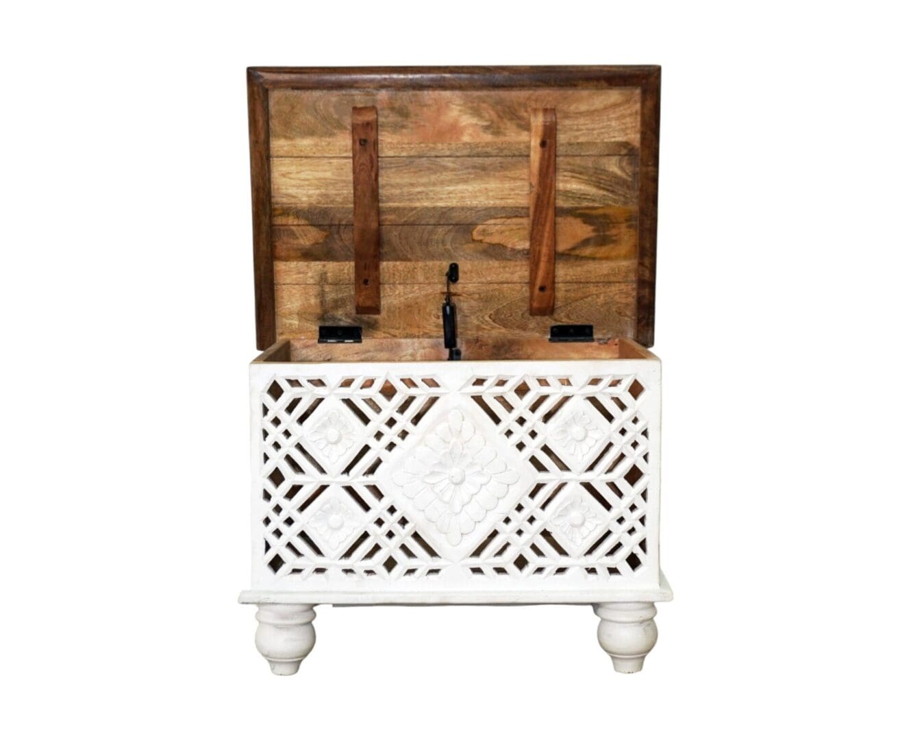 Small Hand-carved Geometric Trunk image 6