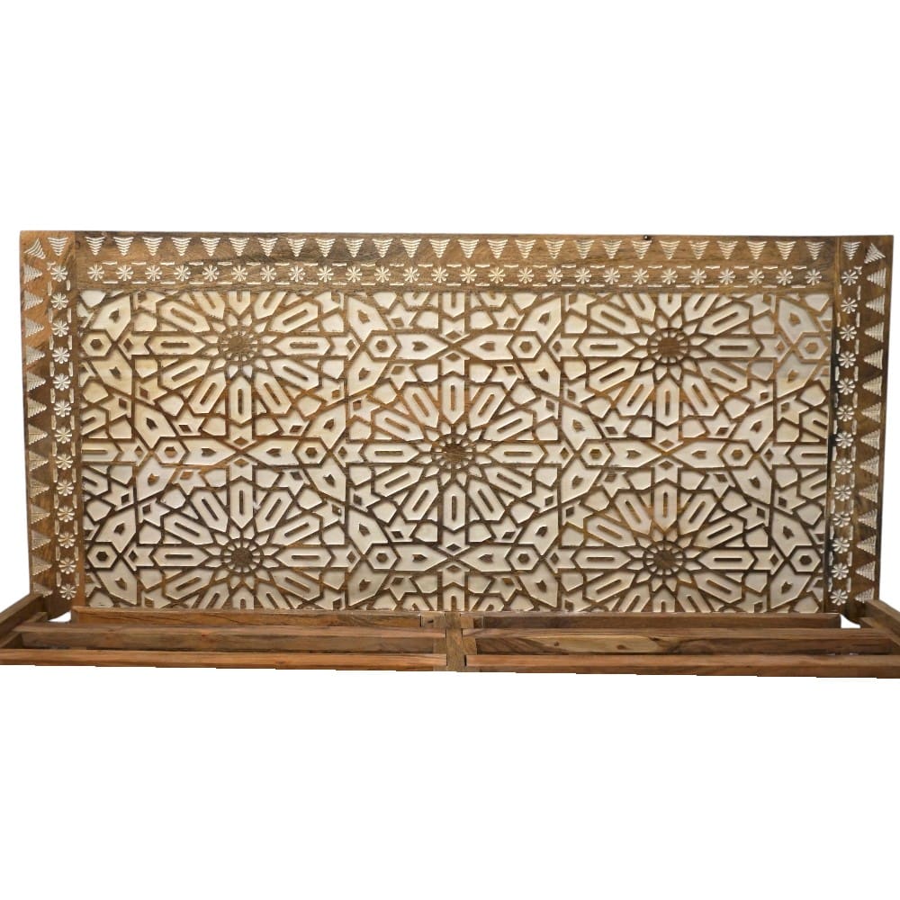 Hand-Carved King Bedframe image 8