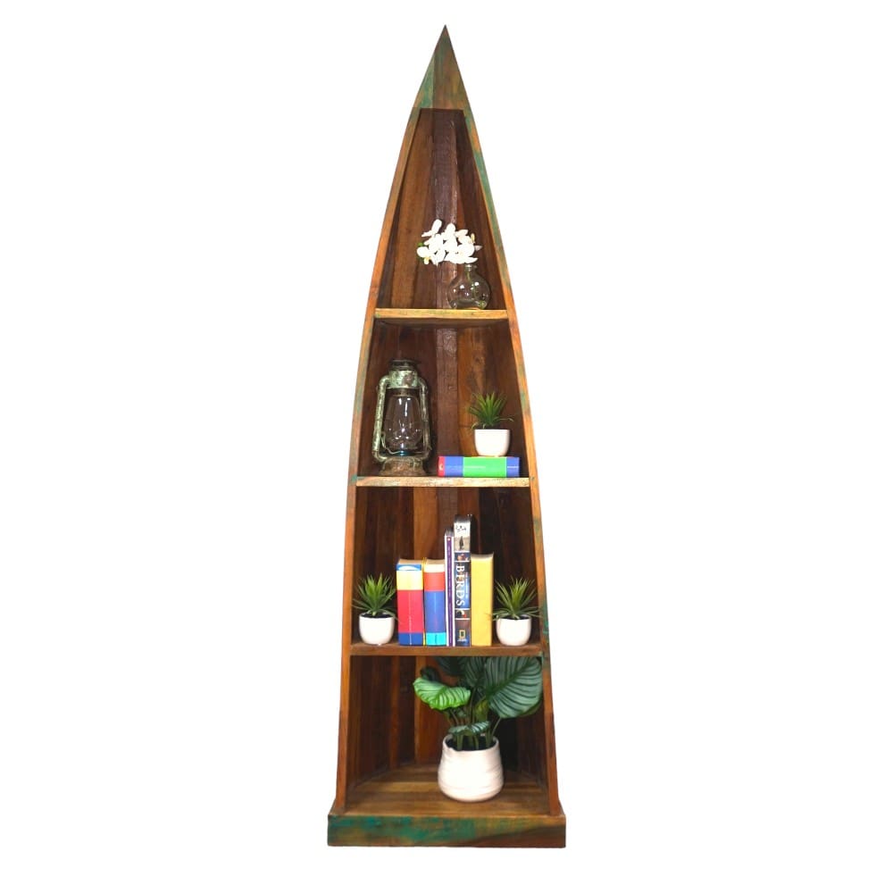 Boat Bookcase Hand-crafted Reclaimed Wood image 1