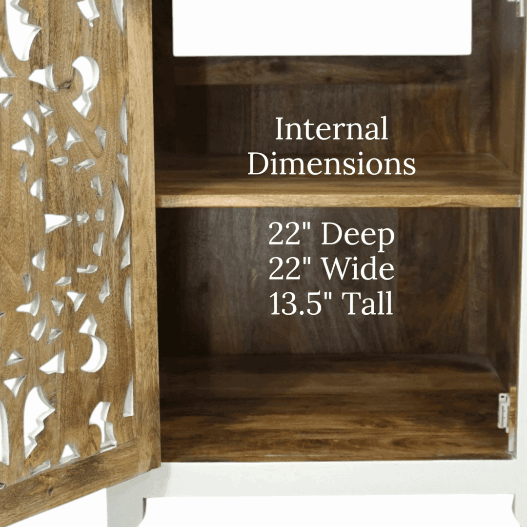Hand-crafted White 24" Solid Wood Vanity image 6