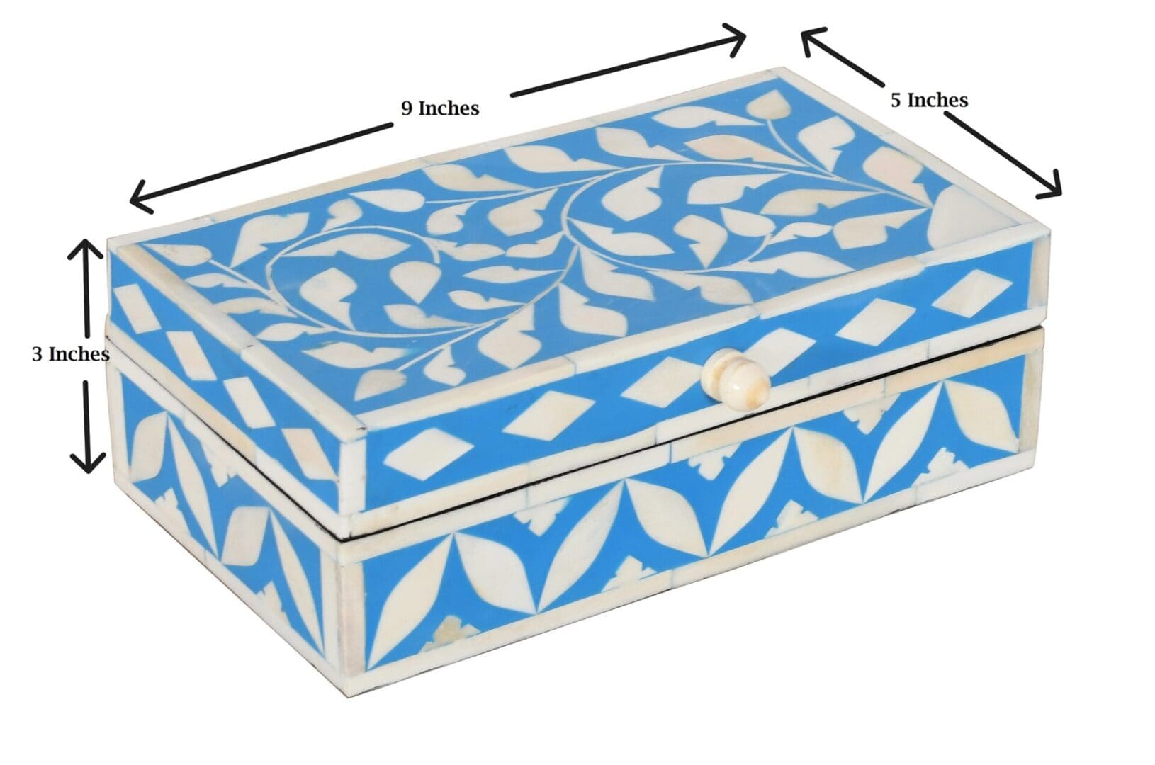 Blue and White Keepsake Box Hand-crafted image 6