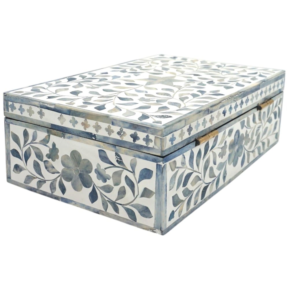 Large Blue and White Inlay Box image 4