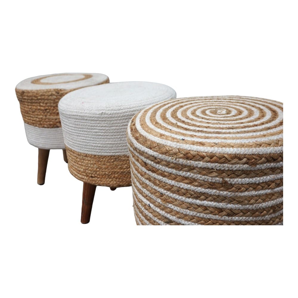 Hand-crafted Jute Stool Multiple Color Options image 31