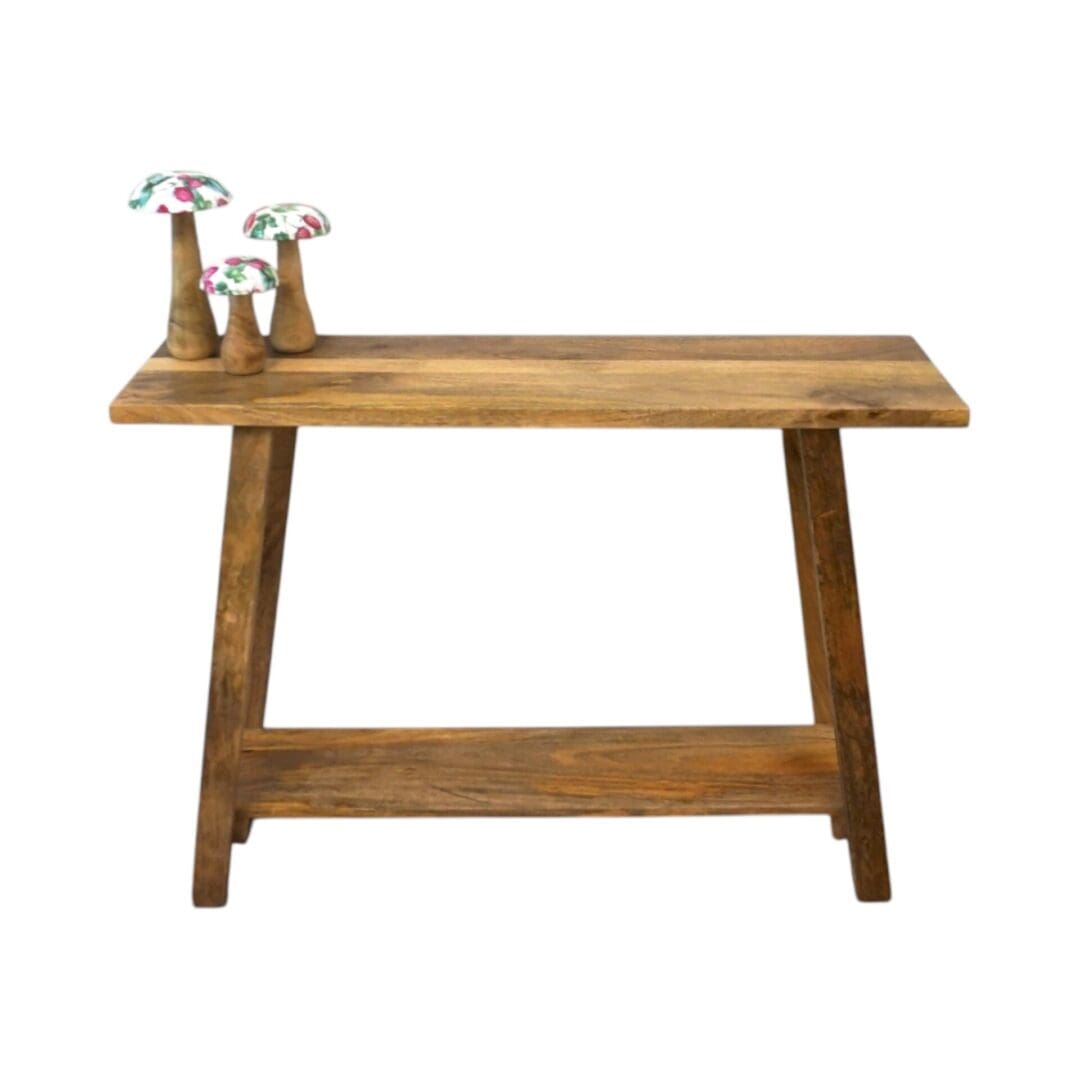 Rustic Natural Mango Wood Console Table image 2