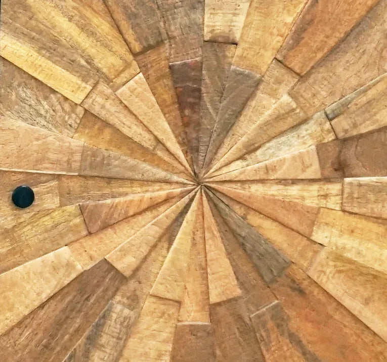 TV Stand Hand-crafted with a Stunning Sunburst Design image 7